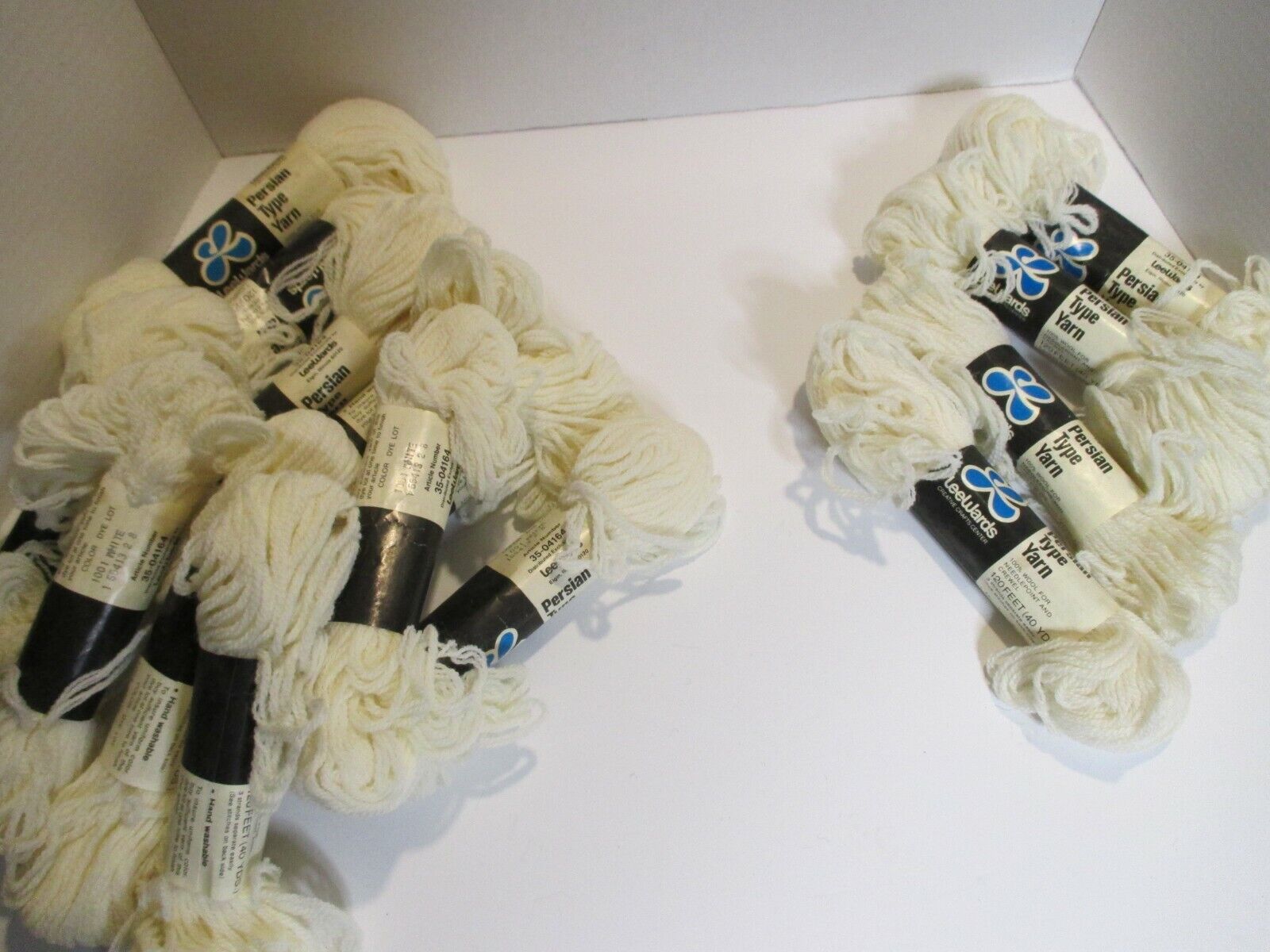 Vintage LeeWards Yarn 100% Wool Lot Of Item 人気商品ランキング 15 White 最大59%OFFクーポン #35-04164