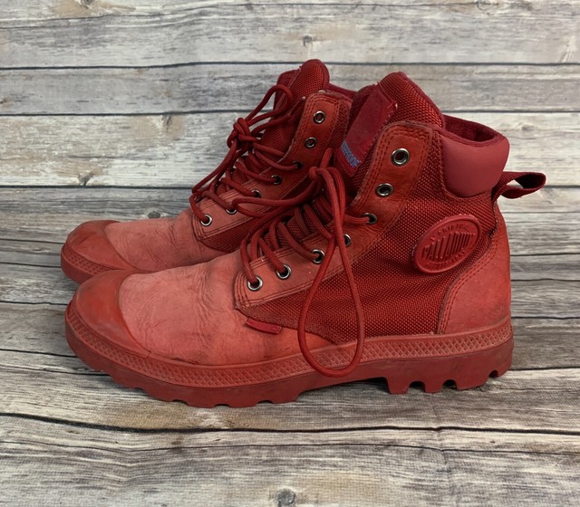 burgundy palladium boots