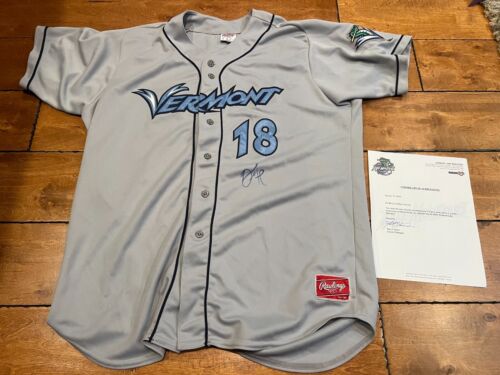 2009 DESTIN HOOD VERMONT LAKE MONSTERS SIGNED NATIONALS GAME USED JERSEY COA - Picture 1 of 10