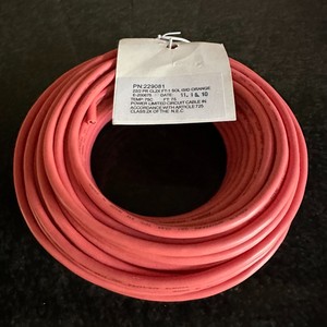 NEW 75' Power Limited Circuit Cable 22/2 PR CL2X E200675, 2 wire copper orange
