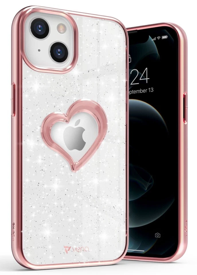 Vena [vLove] 女式女孩混合心形保护壳 适合 iPhone 13 / 13 Pro / 13 Pro Max