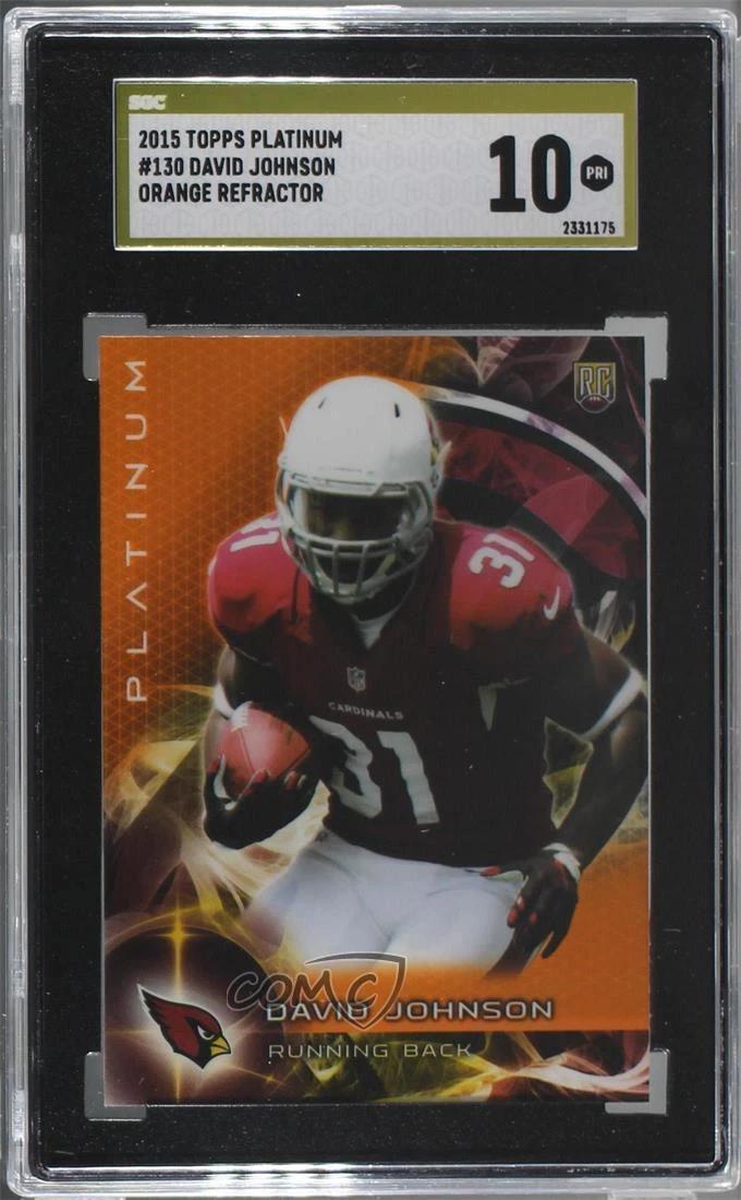 David Johnson Topps Platinum #130 Orange Refractor