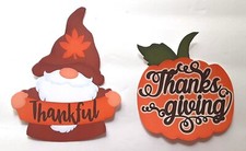 3D UPick Thankful Gnome Thanksgiving Title Scrapbook Card Embellishment