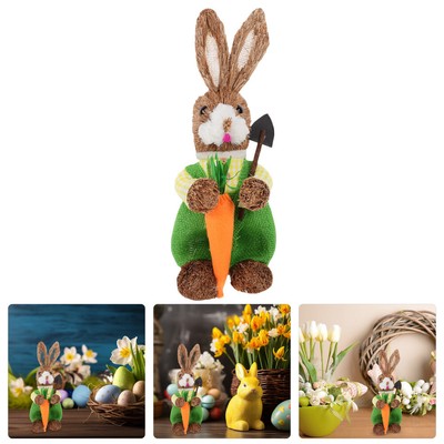  Seltsam Cool Osterrohrkolbenhase Handgemachte Osterhasen Strohfigur Baby Büro