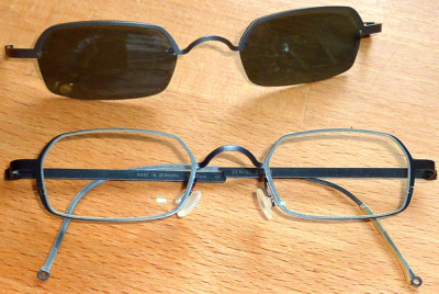 Lindberg Strip Titanium + Sonnenbrille -Aufsatz Mod. 5005 44/22 Anthrazit 9 Gr.