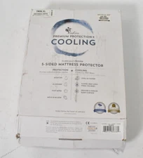 PureCare Premium Protection + Cooling 5 Sided Mattress Protector White Bedding