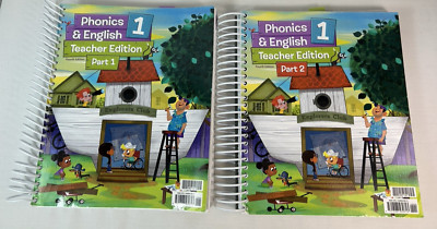 BJU Press Phonics and English 1, Teacher's Ed (4th Ed) Both Books: Part 1 and 2