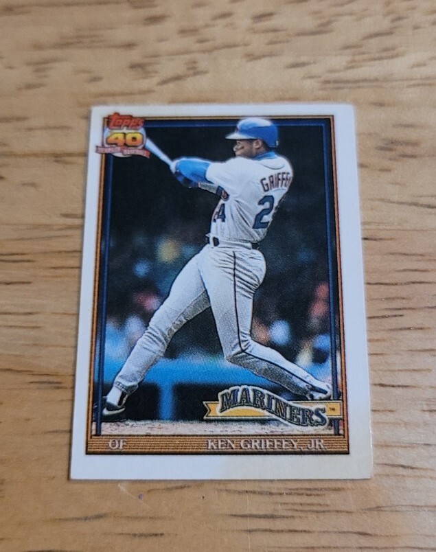 Ken Griffy jr カード Ken Griffey Jr Error Card 1991 Topps Series 1&2 ONE OF A
