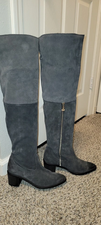 BOTAS OTK DE GAMUZA JUSTEEN FIRMA INFORME 6,5 M GRIS CUERO/MATERIAL FORRADAS  Foto 2 de 4
