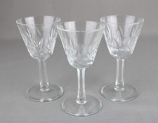 Set 3 bicchieri Bicchierini VINTAGE in vetro trasparente molati da brandy whisky