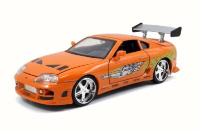 Brian's Toyota Supra Open Top Orange JADA 97168 1/24 Scale Diecast Model Toy Car