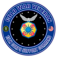 Cold War Veteran 13th Corps Support Command Bumper Sticker Military Decal 5"