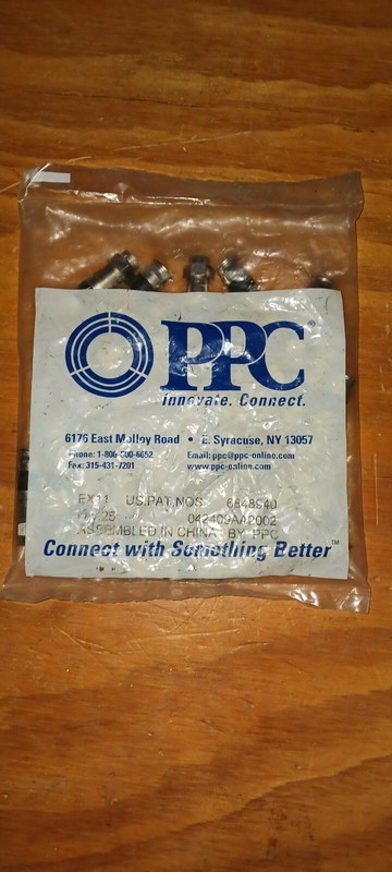 PPC EX11 Compression Broadband Coax Cable Connector 25 Pack NEW