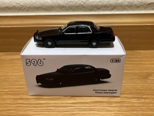 596 Model 1:64 Black FORD CROWN VICTORIA POLICE INTERCEPTOR Unmarked RTS Limited