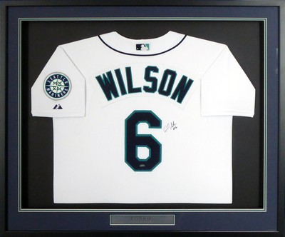 MARINERS DEE GORDON AUTOGRAPHED WHITE MAJESTIC JERSEY SIZE XL MCS HOLO 135914