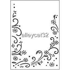#114 Darice Embossing Folder Essentials  " FLORAL BORDER  "  #1215-69