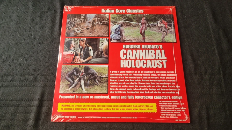 Cannibal Holocaust LaserDisc Cult Epic Ruggero Deodato, Brand New, Sealed, Rare! Foto 2 de 2
