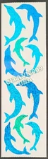 HAMBLY STUDIOS STICKERS PRISMATIC GLITTER BLUE TEAL DOLPHINS VINTAGE RARE
