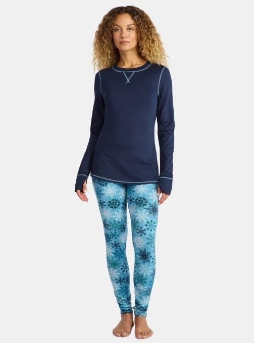 ClimateRight Cuddl Duds Womens Large - 2 Piece Top & Leggings Base Layer Set