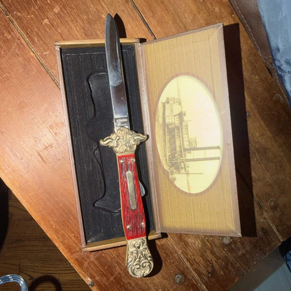 Faca 2008 Stewart A Taylor Schrade Classic SDIRKS cabo de veado Lockback nova na caixa - Imagem 2 de 2