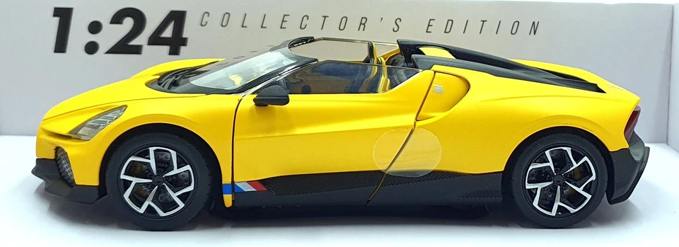 CMJ 1/24 Scale Diecast 124BMYW - Bugatti Mistral - Yellow - Image 3 of 4