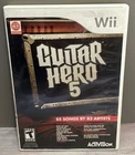 Guitar Hero 5 (Nintendo Wii, 2009) No Manual Tested/Working Read Description