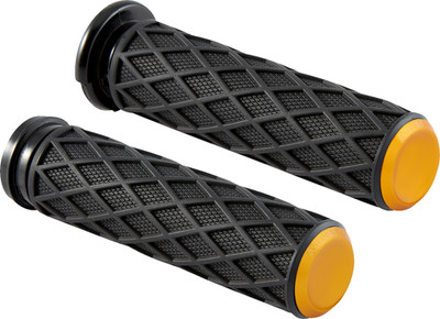 Arlen Ness - 500-016 - Grips - Diamond - TBW - Gold - Breakout FXSB  CVO Electra