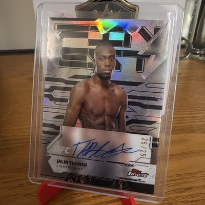 2025 Topps UFC Finest Jalin Turner Auto (Black Refractor /25) BOOKEND 25/25