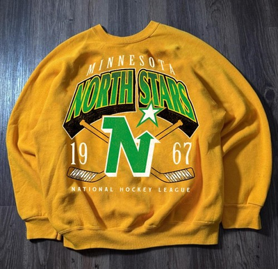 #ad MINNESOTA NORTH STARS National Hockey League crewneck sweatshirt VK07005 $36.99