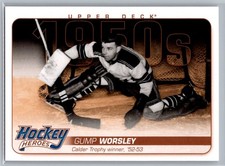 #HH2 Gump Worsley 2011-12 Upper Deck Hockey Heroes: 1950s New York Rangers
