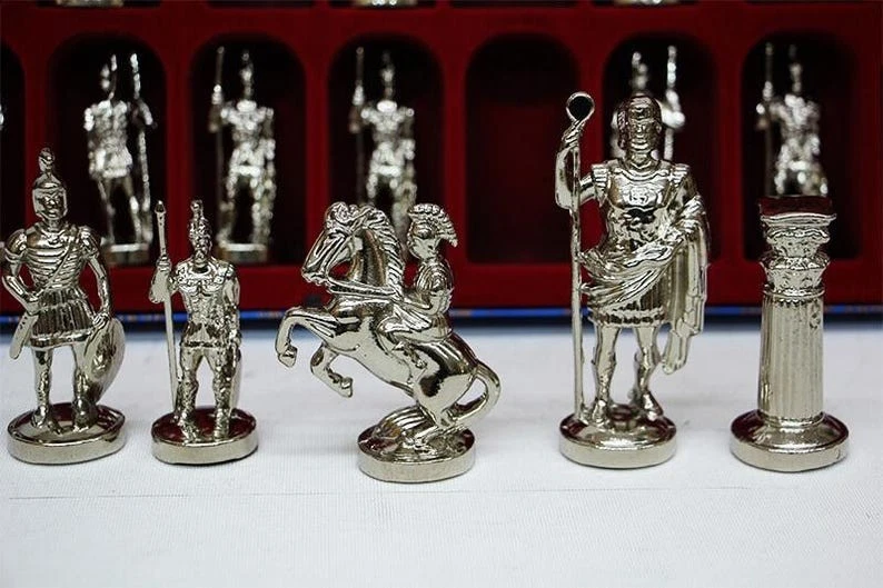 Chess Pieces for Adults Vintage X Large Roman Handcrafted - Christmas Gift 🎁 - Image 4 of 4