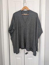 LOFT Women's Size XS/Small Oversized Gray Knit Sweater