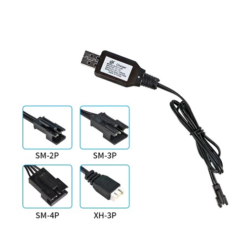 7.4V Charger SM-2P/3P SM-4P Reverse XH-3P/4P Li Battery Electric Toy USB Charge - Afbeelding 4 van 14