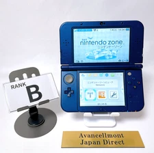【Top IPS】New Nintendo 3DS LL XL Metallic Blue Console Stylus Japan Tested Rank B