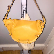 Altuzarra Beige Leather Crescent Shoulder Bag, Gold Zip, Inner Pockets