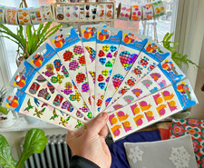 Great 7 Vintage Sticker Packages NOS NIP: Pearly, Prismatic, Fuzzy: You Choose 