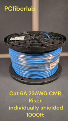 General Cable GenSPEED  10000 U/FTP, Cat 6A, 23awg CMR Riser, Blue - 1000Ft