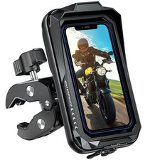 Motorcycle Phone Mount Waterproof Bike Phone Holder 360  Adjustable Anti-Shak...