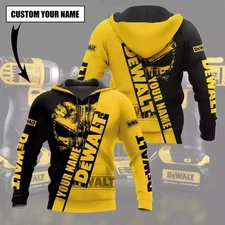Custom Name Dewalt Tool Yell Men 3D Hoodie