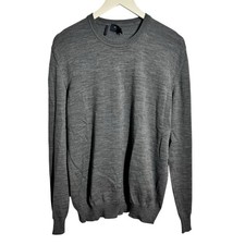 Maerz Muenchen Merino Wool Crew Neck Sweater Men 50 L Gray Quite Luxury Preppy