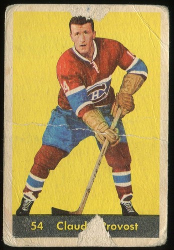 Claude Provost #54 1960 Parkhurst card