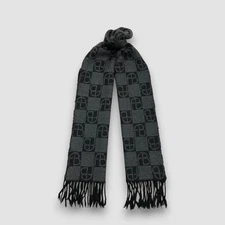 Vintage Francois Bun Wool Scarf Classic Monogram Winter Warmer Neck Scarves