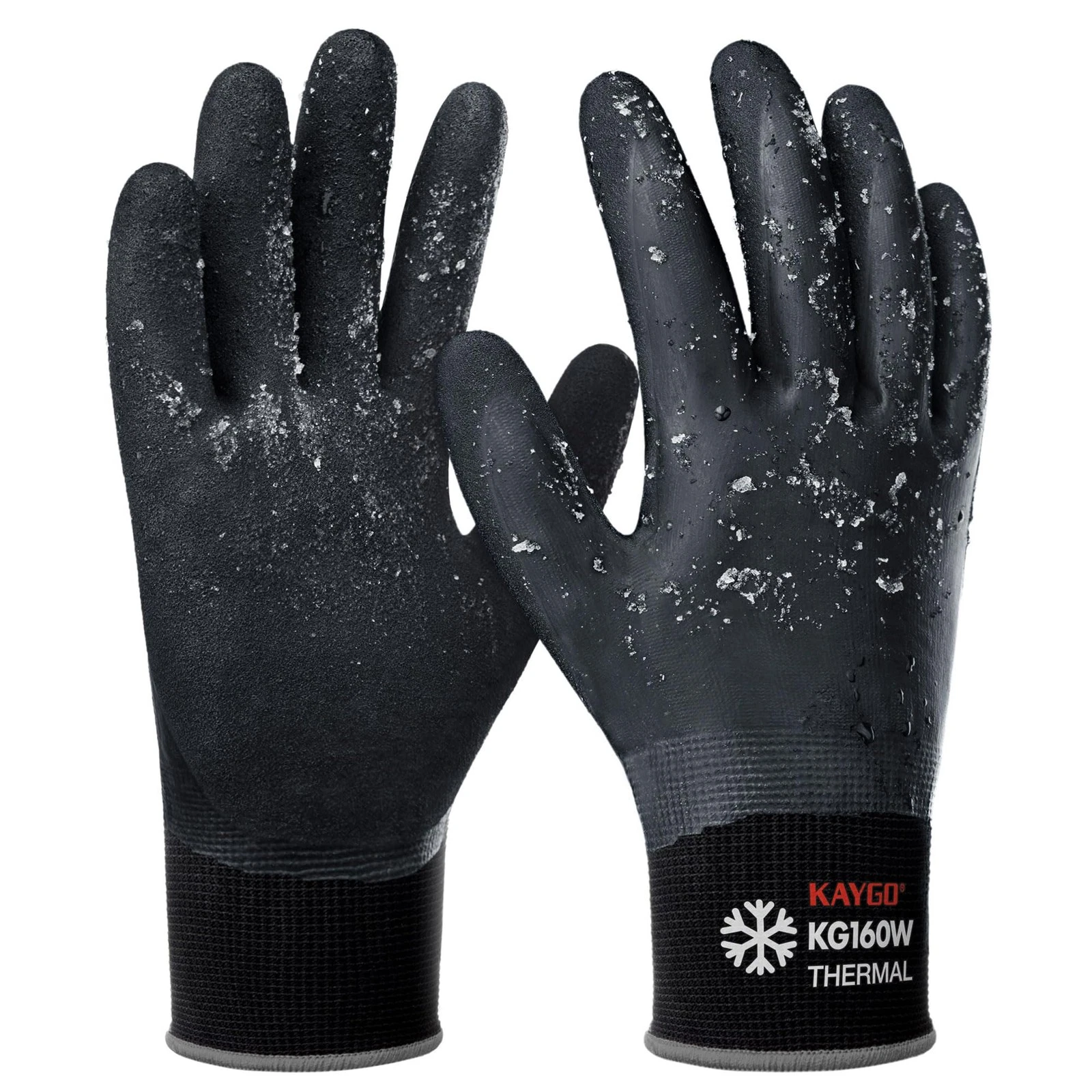 Winter Waterproof Work Gloves for Men and Women, Thermal Insulated Freezer Ru...