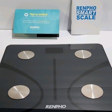 RENPHO Smart Scale Glass Black Solid Style Bathroom Body Weight Monitor ES-CS20M