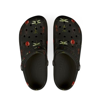Clogs, Bug Collage, Insect Lovers, Foam Rubber Clogs, Comfortable Garden Shoes