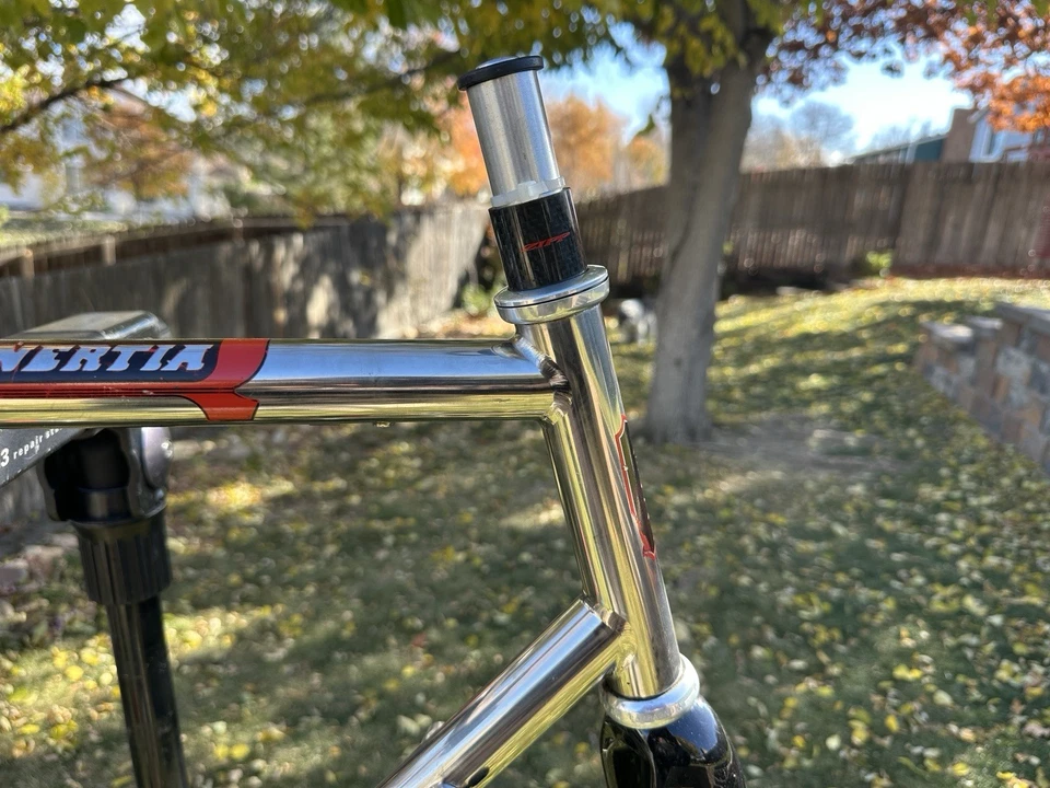 59cm Polished Titanium Pro-Ti Inertia Frameset Carbon Reynolds Ouzo Comp II Fork - Image 2 of 4