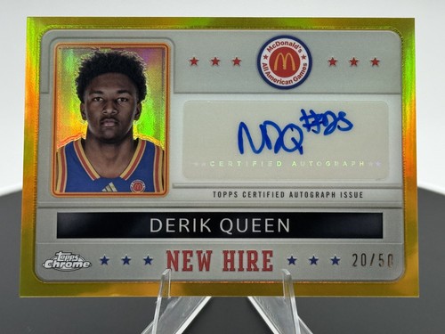2024 Topps McDonald’s New Hire Badge Auto Gold #NHB-DER Derik Queen /50