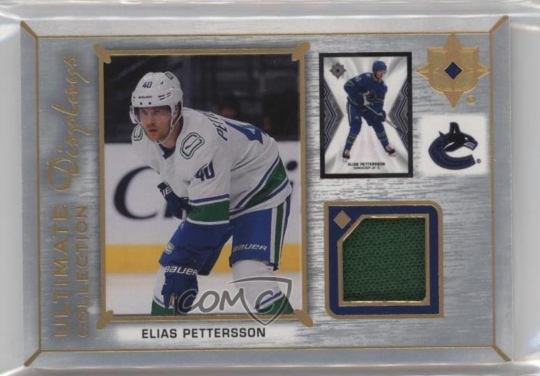 2021 Upper Deck Ultimate Collection Display Jersey Elias Pettersson #UD-EP 6ns