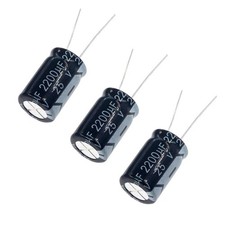 Electrolytic Capacitor 2200uF 25V 105C 13x20mm Pack of 3