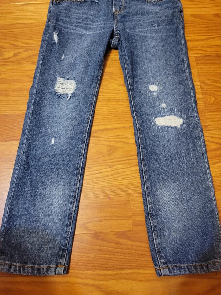 Классический джинсовый комбинезон детский состаренный Old Navy размер 8 - Изображение 2 из 4